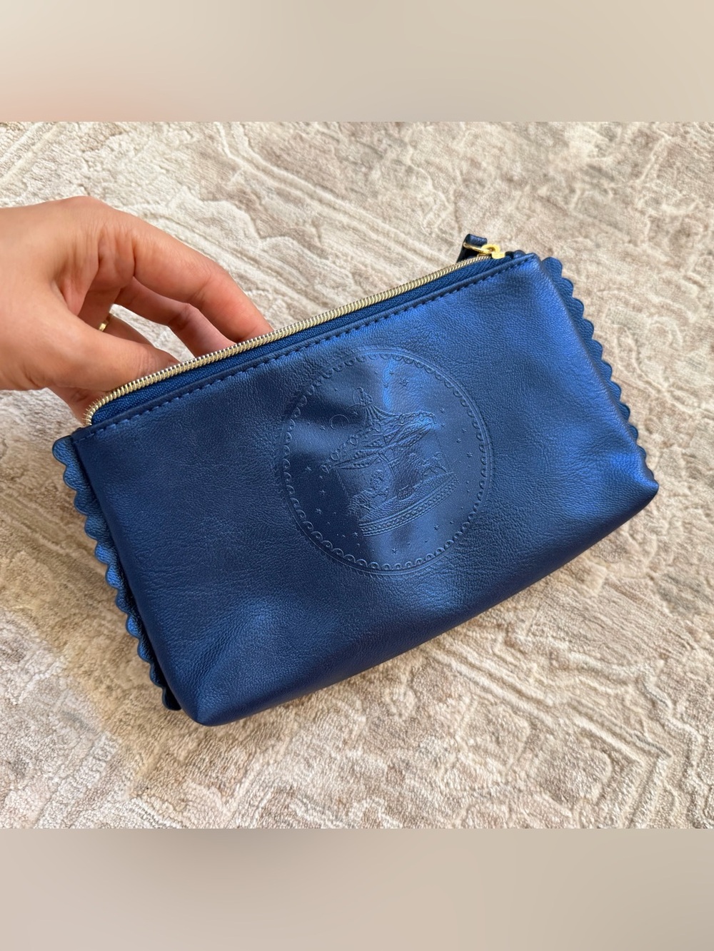 2/$15, New Estée Lauder Blue Cosmetic Makeup Bag Pouch Zip Case